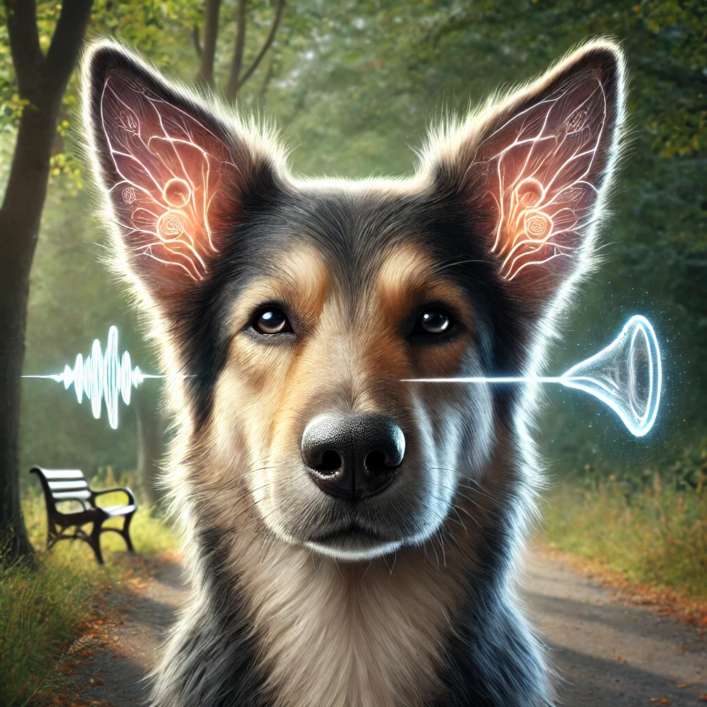 Dog Hearing and Smell Illustration